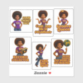 Wyldflow3r Music Love Stickers Set 1 (6Pack) (Vel)