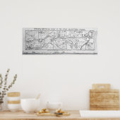 Wyld's officiële kaart van het Suezkanaal Poster (Keuken)