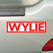 Wylie Stamp Bumpersticker (Op auto)