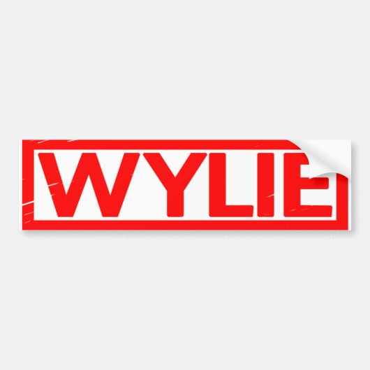 Wylie Stamp Bumpersticker (Voorkant)