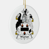 Wyman Family Crest Keramisch Ornament (Rechts)