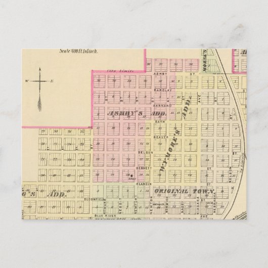Wymore and Filley, Nebraska Briefkaart (Voorkant)