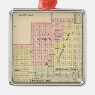 Wymore and Filley, Nebraska Metalen Ornament