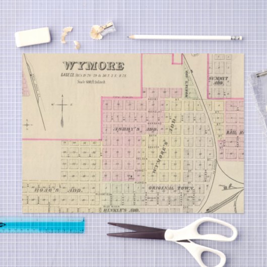 Wymore and Filley, Nebraska Tissuepapier (Craft)