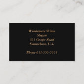 Wyndemere Winery Visitekaartje (Achterkant)