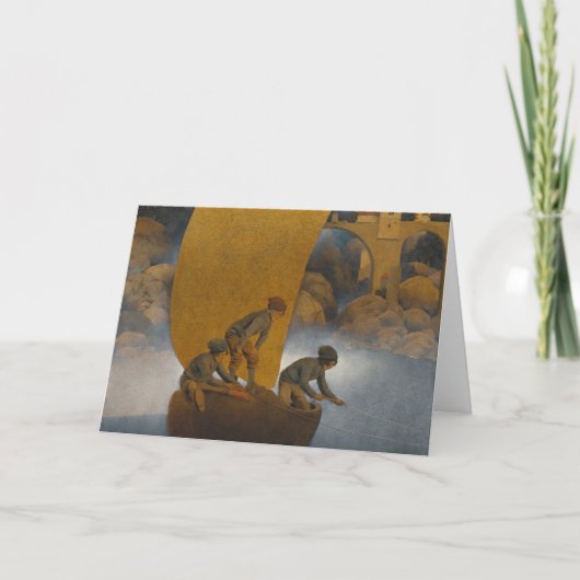 Wynken Blynken and Nod door Maxfield Parrish 1902 Kaart (Voorkant)