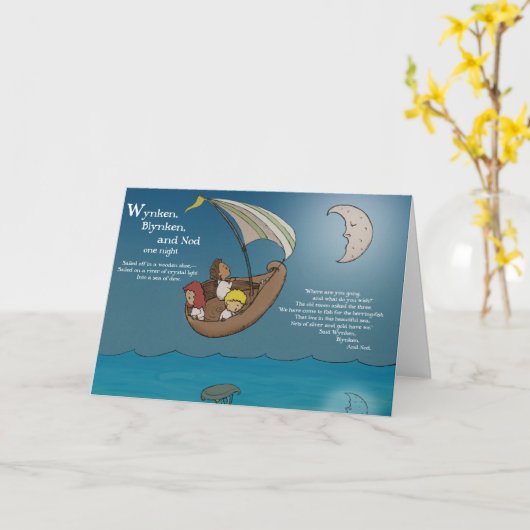 Wynken, Blynken en Knoop Kaart (Gele Bloem)