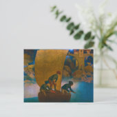 Wynken, Blynken en Nod, 1905, gemaakt door Maxfiel Briefkaart (Staand voorkant)