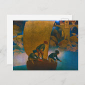 Wynken, Blynken en Nod, 1905, gemaakt door Maxfiel Briefkaart (Voorkant / Achterkant)