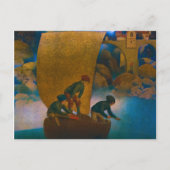 Wynken, Blynken en Nod, 1905, gemaakt door Maxfiel Briefkaart (Voorkant)