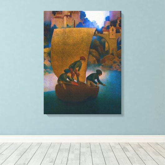 Wynken, Blynken en Nod, 1905, gemaakt door Maxfiel Canvas Afdruk (Insitu (Houten vloer))