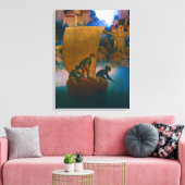 Wynken, Blynken en Nod, 1905, gemaakt door Maxfiel Canvas Afdruk (Insitu (Woonkamer))