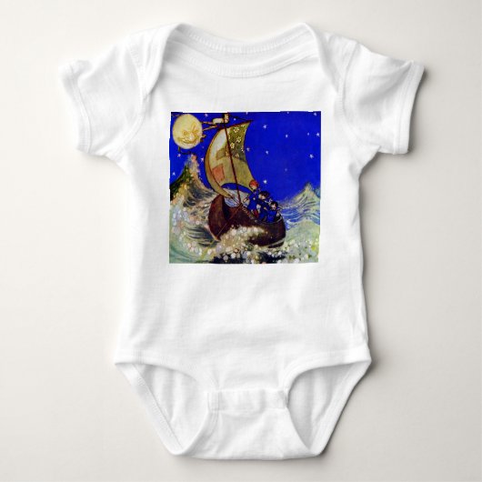 Wynken Blynken en Nod Nursery Rhyme Romper (Voorkant)