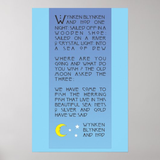 Wynken, Blynken, en Nod Poster (Voorkant)