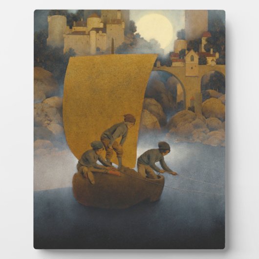 Wynken Blynken en Nod van Maxfield Parrish 1902 Fotoplaat (Voorkant)