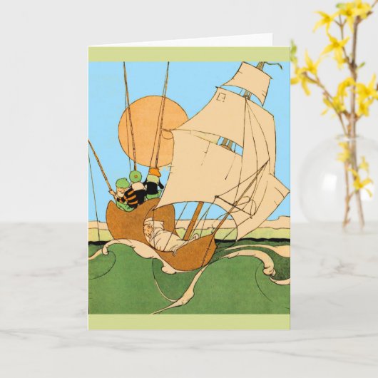 Wynken, Blynken en Teken Kaart (Gele Bloem)