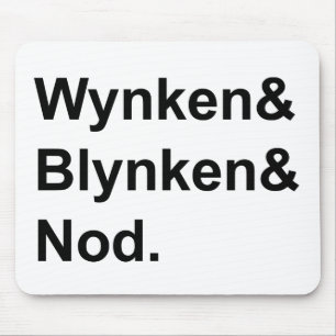Wynken Blynken & Nod Houten Schoen Slaapverhaal Muismat