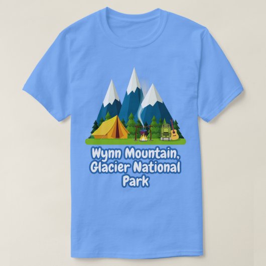 Wynn Mountain Glacier National Park T-shirt (Design voorkant)