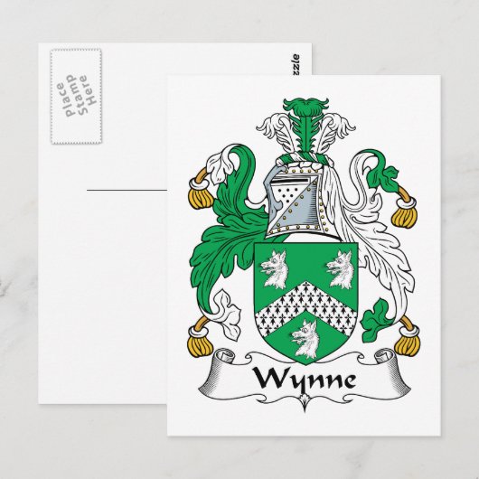 Wynne Family Crest Briefkaart (Voorkant / Achterkant)