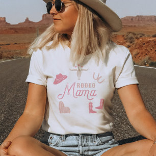 WYNONA Blush Pink Cowgirl Rodeo Mama T-shirt