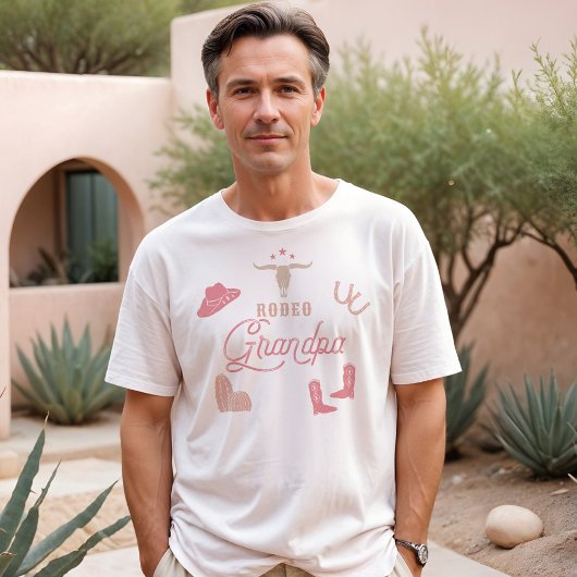 WYNONA Blush Roze Cowgirl Rodeo Opa T-shirt
