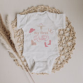 WYNONA Boho Blush Pink 1st Rodeo Cowgirl Land Romper