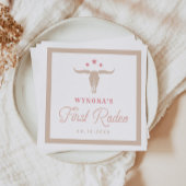 WYNONA Roze Cowgirl Eerste Rodeo Verjaardagsfeest Servet