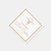 WYNONA Roze Cowgirl Eerste Rodeo Verjaardagsfeest Servet (Hoek)