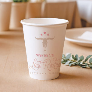 WYNONA Roze Cowgirl Laatste Rodeo Bachelorette Papieren Bekers