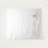 WYNONA Roze Cowgirl Laatste Rodeo Bachelorette Wandkleed (Voorkant (horizontaal))