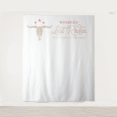 WYNONA Roze Cowgirl Laatste Rodeo Bachelorette Wandkleed (Voorkant)