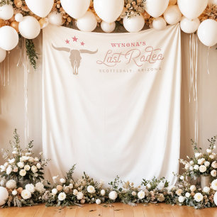 WYNONA Roze Cowgirl Laatste Rodeo Bachelorette Wandkleed