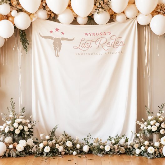 WYNONA Roze Cowgirl Laatste Rodeo Bachelorette Wandkleed