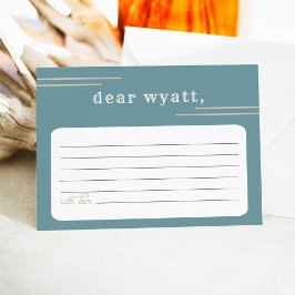 WYNONA Terracotta Blauwgroen Rodeo Cowboy Time Cap Informatiekaartje