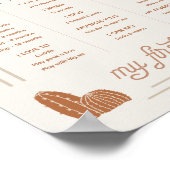 WYNONA Terracotta Rodeo Cowboy 1ste jaarsteen Poster (Hoek)