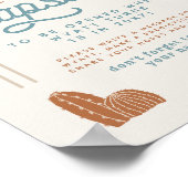 WYNONA verbrand Oranje blauwe cowboy-tijdcapsule Poster (Hoek)