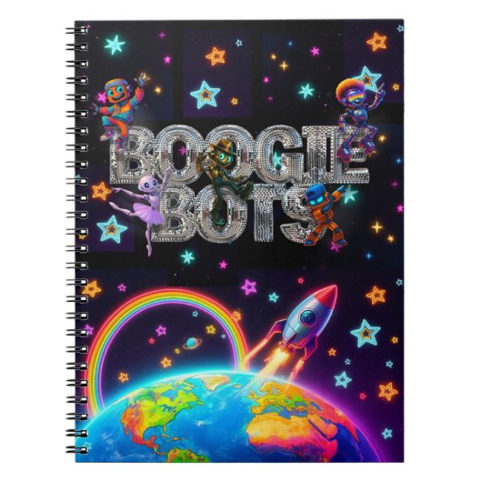 WYNOT Merk Winkel: Boogie Bots Notitieboek (Voorkant)