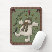 Wynter Blessin's Snowman Mousepad Muismat (Met muis)