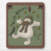 Wynter Blessin's Snowman Mousepad Muismat (Voorkant)