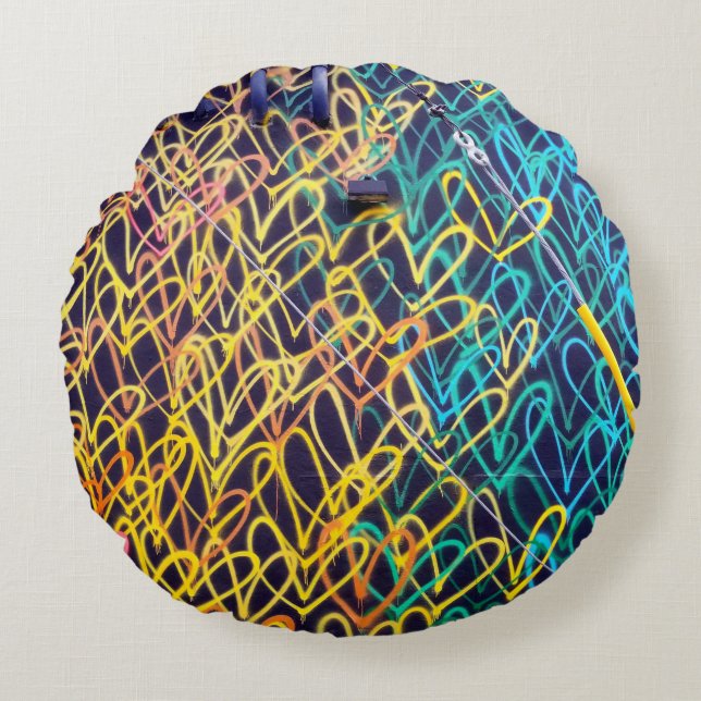 Wynwood miami rond kussen (Voorkant)