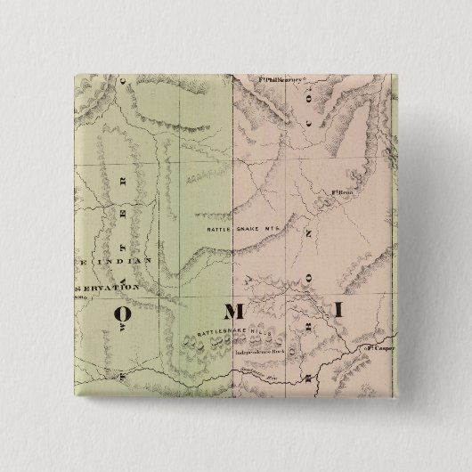 Wyoming 2 vierkante button 5,1 cm (Voorkant)