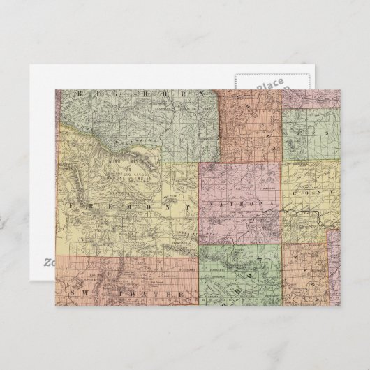 Wyoming 3 briefkaart (Voorkant / Achterkant)