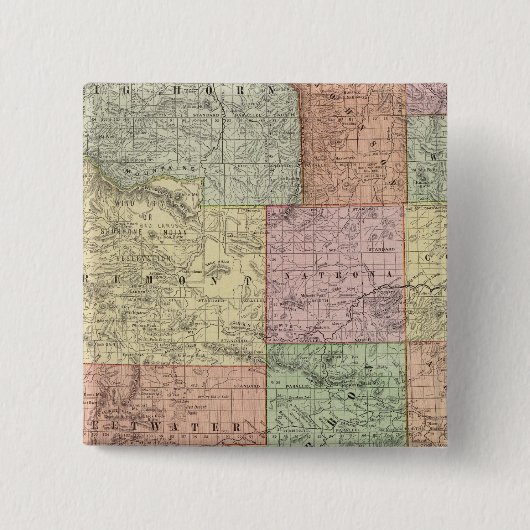 Wyoming 3 vierkante button 5,1 cm (Voorkant)