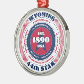 Wyoming 44e staat kerstversiering metalen ornament (Links)