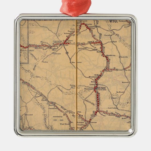 Wyoming 4 metalen ornament (Voorkant)