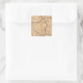 Wyoming 4 vierkante sticker (Tas)