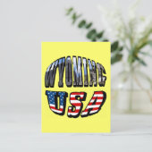 Wyoming Afbeelding- en Vlagtekst VS Briefkaart (Staand voorkant)