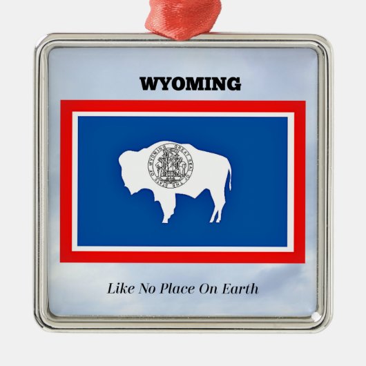 Wyoming, als geen plek op aarde metalen ornament (Voorkant)