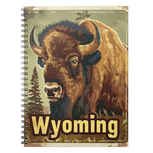 Wyoming American Bison Notitieboek (Voorkant)