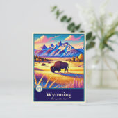 Wyoming | Anime Style Cel Shaded Briefkaart (Staand voorkant)